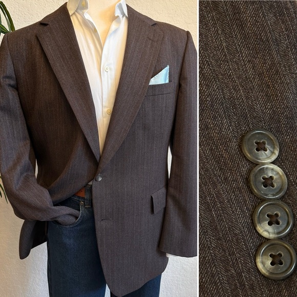 HART SCHAFFNER MARX BLAZER SIZE 46 VINTAGE 1980’s SPORT COAT TRUMPETER JACKET
